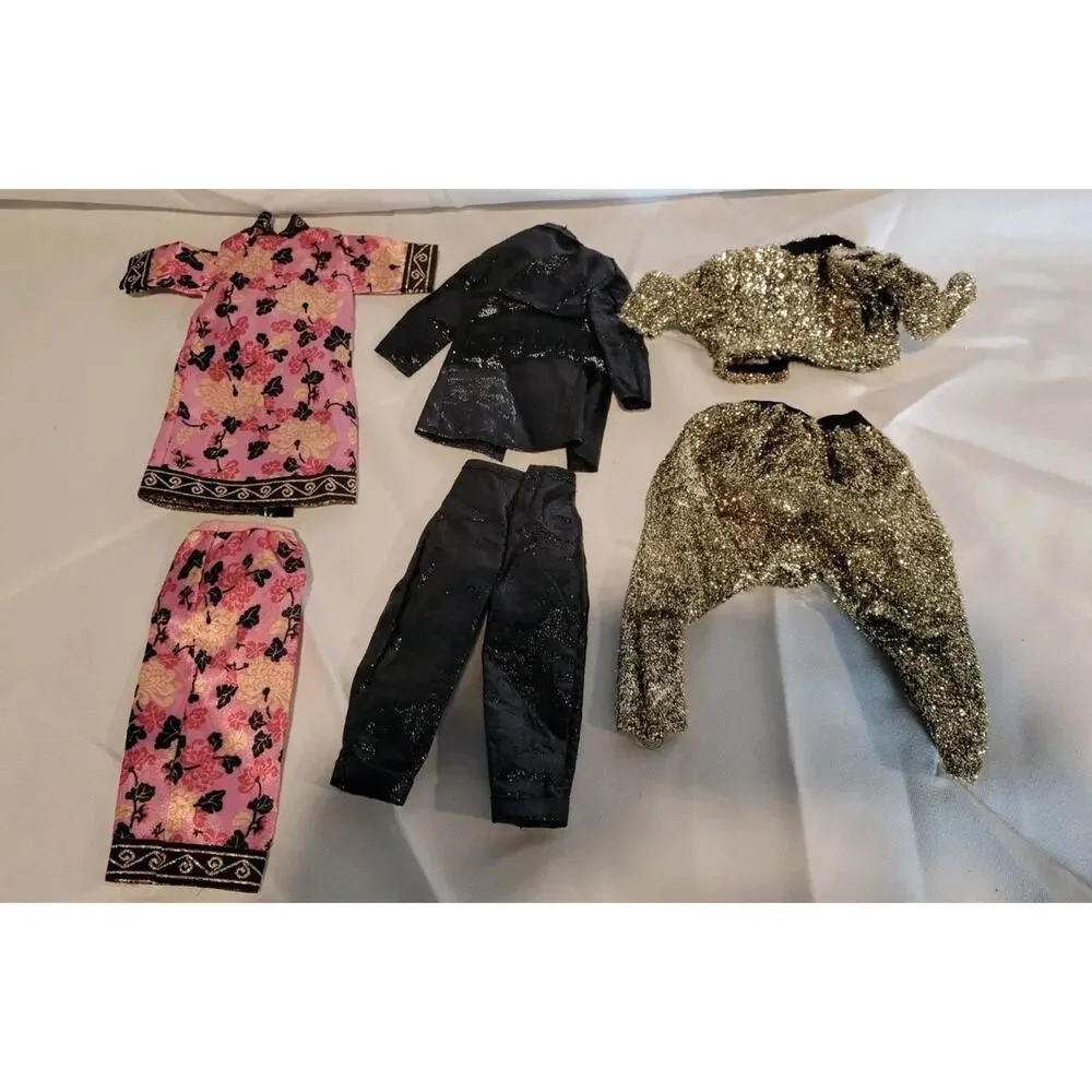 Vintage Barbie Doll Clothes Lot 3 Pantsuit Jacket Outfit Sets Mattel 1980s 1990s